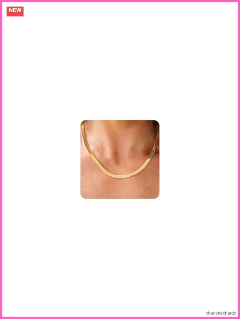 14k Gold Plated Snake Chain Necklace, 16.5" Choker for Women, Layering Jewelry